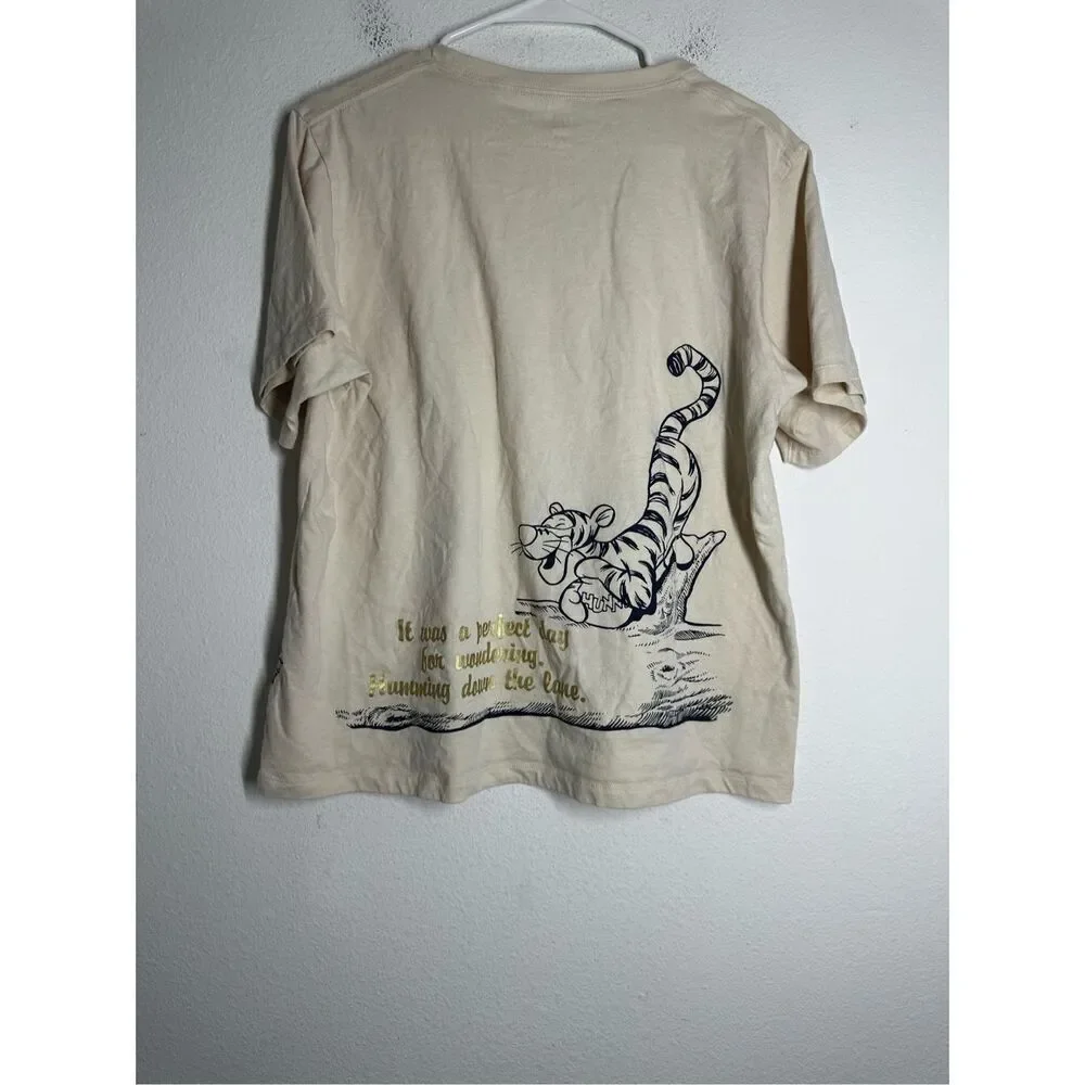 Uniqlo Winnie the Pooh T-shirt Beige Cotton Size XL